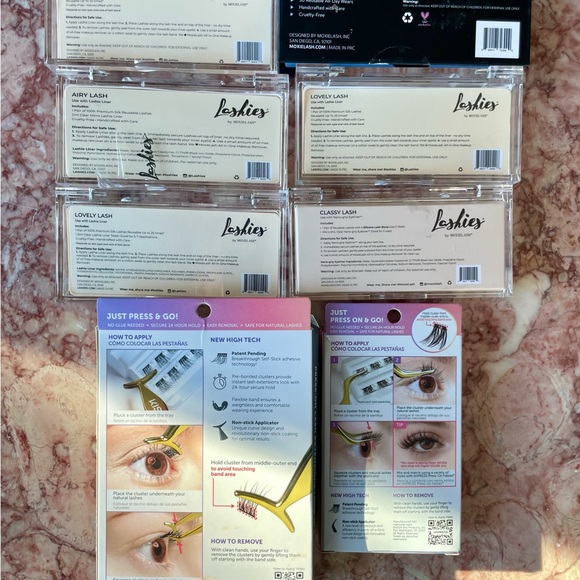 Kiss Press-On and Lashies Brand Lashes Lot - Black - Picture 9 of 12